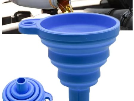 Engine Funnel Car Universal Silicone Liquid Funnel Washer Fluid Change Foldable Portable Auto Engine Oil Petrol Change Funnel For Sale