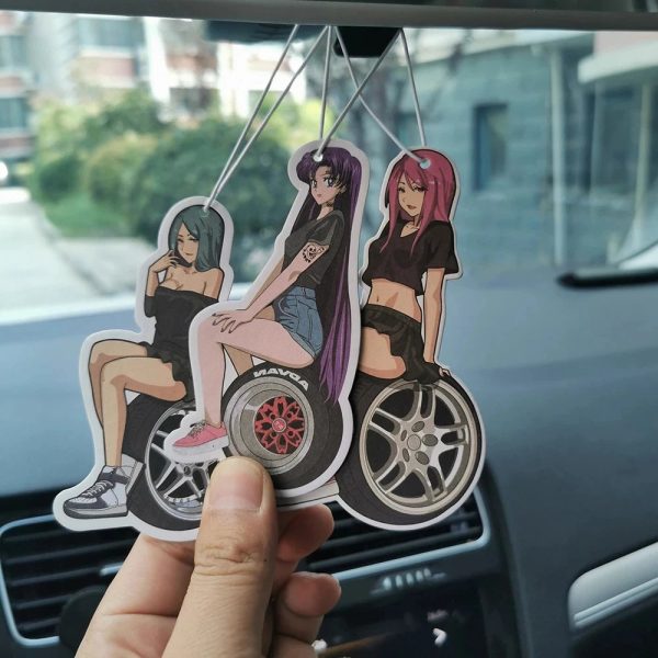 Car Air Freshener Sex Girl Hanging Rearview Mirror Perfume Flavoring Turbo Brake Disc Shock Absorber Solid Paper JDM Accessories Online