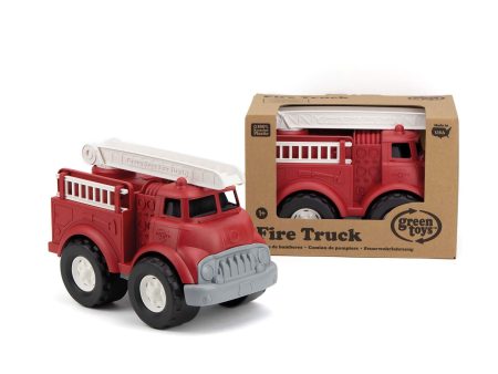 Green Toys Fire Truck - BPA Free, Phthalates Free Imaginative Play Toy for on Sale