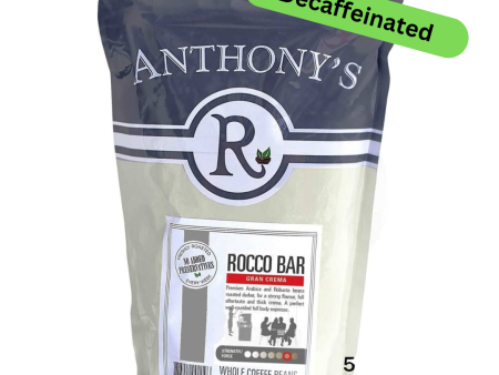 Anthony s Roccobar Gran Crema Decaf Whole Beans - 500g Sale