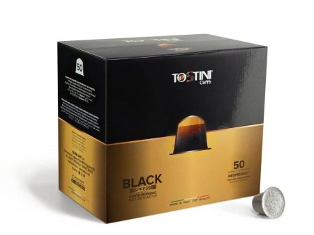 Tostini Compatible Capsule Nespresso Black - 50 Count For Sale