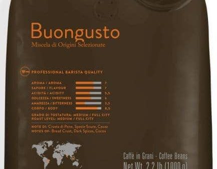 Bristot Buongusto Medium Blend Coffee Beans - 1kg For Cheap