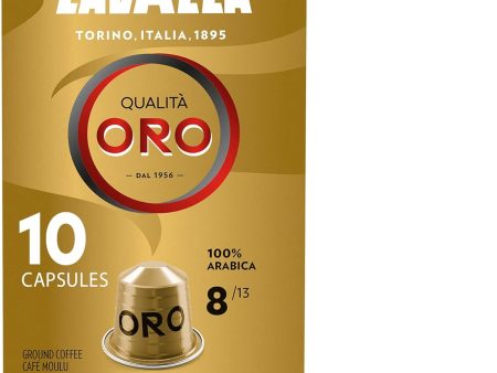 Lavazza Espresso Qualita Oro Medium Roast Coffee Capsules - 10 Pods [Nespresso Original Compatible Capsules] Discount